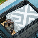 Black Steel Frame Bike Trailer Storage Box - 65L Capacity