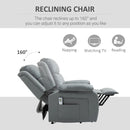 Grey Electric Power Lift Recliner Chair with Vibration Massage and Remote Control