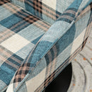 Multicolour Swivel Recliner Chair with Adjustable Backrest and Footstool