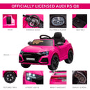 6V Pink Audi RS Q8 Kids Electric Ride-On Car with Remote Control