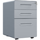 Steel 3-Drawer Rolling Filing Cabinet for A4, Letter, Legal Files - Black