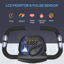 Foldable Indoor Exercise Bike with 8-Level Magnetic Resistance - Blue