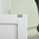 White Kitchen Island Cart with Storage Drawers and Cabinets