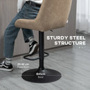 Adjustable Swivel Bar Stools Set of 2, Light Khaki Upholstered Kitchen Chairs