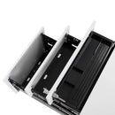 White 3-Drawer Lockable Steel File Cabinet on Wheels