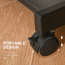 Black Mobile Computer Desk with Sliding Keyboard Tray
