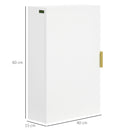 White Bathroom Wall Cabinet with Adjustable Shelves - Over Toilet Storage