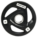 Black Cable Pulley System with 2 x 5kg Olympic Weight Plates for Home Gym