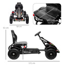 Black Metal Kids Pedal Go Kart with Adjustable Seat & Inflatable Tyres
