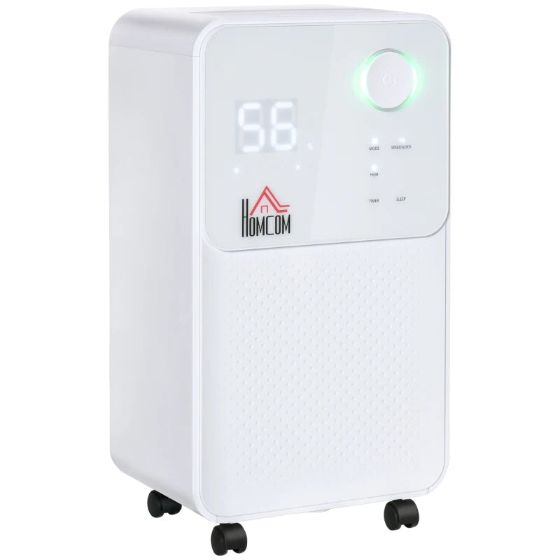 Portable Quiet Dehumidifier - 12L/Day Electric Air De-Humidifier (White)