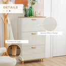 Cream White Slim Shoe Storage Cabinet with 3 Flip Drawers - 12 Pair Shoe Organizer