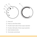 White Electric Fireplace Heater with Realistic Flame Effect