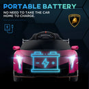 Pink Licensed Electric Ride-On Car with Remote Control, Music, and Horn