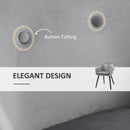 Grey Velvet Upholstered Dining Chairs Set of 2 with Backrest and Armrests