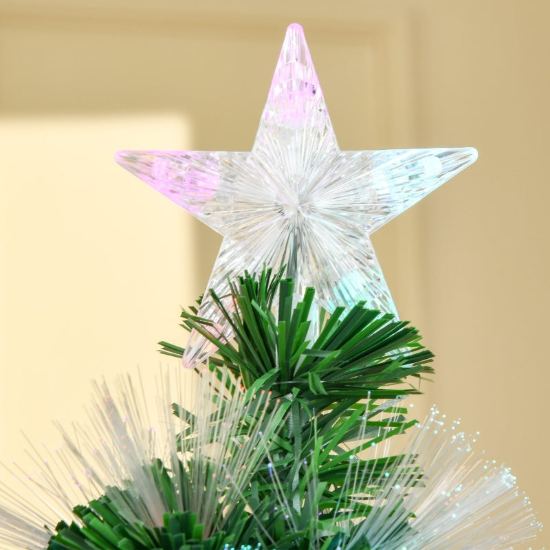 6FT Multicoloured Fibre Optic Christmas Tree with Pre-Lit Modes