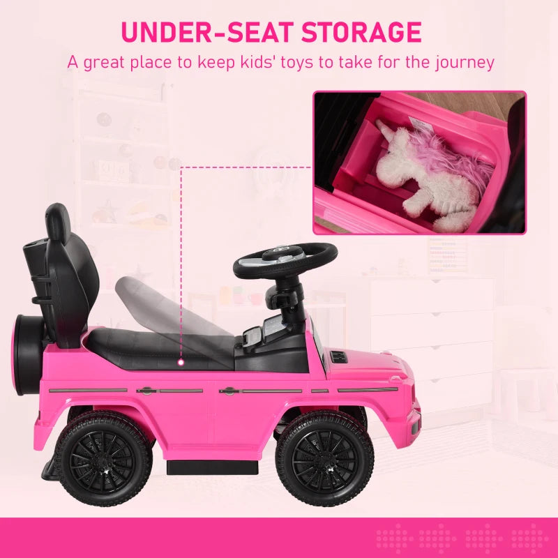 Pink Toddler Ride-On Push Car Walker Stroller