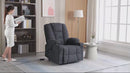 Charcoal Grey Elderly Lift Chair with Remote Control and Storage