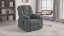 Grey Fabric Lift Recliner Chair for Elderly with Remote Control and Storage