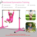 Adjustable Pink Kids Gymnastics Horizontal Bar