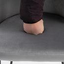 Grey Fabric Dining Chairs Set of 2 for Office Kitchen Living Room