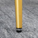 Brown Upholstered Leather Bar Stools Set of 2 with Tufted Back