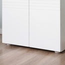 White Under Sink Bathroom Storage Cabinet with Adjustable Shelf