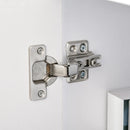 Oak Mobile Printer Stand with Storage - Modern Office Desk Unit