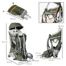 Blue Toddler Hiking Backpack Carrier with Canopy & Pockets