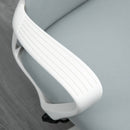 Light Grey High Back Fabric Office Chair with Armrests & Swivel Wheels