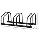 Black Bike Parking Rack - Wall or Floor Mount Bicycle Storage (3 Racks)