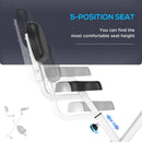 Foldable Indoor Exercise Bike with 8-Level Magnetic Resistance - Blue