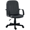 Black Swivel Office Chair - PU Leather Desk Gaming Seater