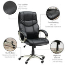 Black High Back Faux Leather Office Chair with Rocking Function