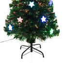 4FT Green Fibre Optic Christmas Tree with LED Star Lights