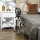Adjustable White Bed Safety Rail with Storage Pocket