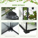 Black Glass Reptile Terrarium Kit, Small Animal Breeding Tank 50x30x25cm