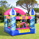 Kids Blue Inflatable Bouncy Castle Trampoline with Blower, Ages 3-8, Stars Design