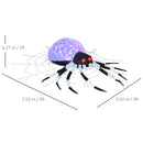 5FT Long Hanging Halloween Inflatable Spider with LED Lights - Outdoor Garden Display