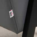 Grey Retro-Style Faux Leather Accent Chair