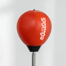 Red Freestanding Boxing Bag with Reflex Bar and Speed Balls