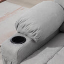 Light Grey Elderly Recliner Chair with Lift Function and Remote Control