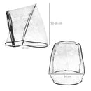 Waterproof Dog Stroller Cover, Rear Entry Rain Shield for Pet Pram