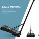 Adjustable Height Portable Basketball Stand with Sturdy Rim and Large Wheels - Blue