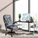 Grey Heated Massage Recliner Chair with 6 Massage Points