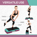 3-Level Aerobic Step Set - 10/15/20cm - Non-Slip - Compact - Home Workout Steppers - Black