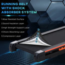 Black Steel Folding Motorized Treadmill with LCD Monitor