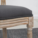 Grey French-Style Wooden Dining Chairs Set of 2