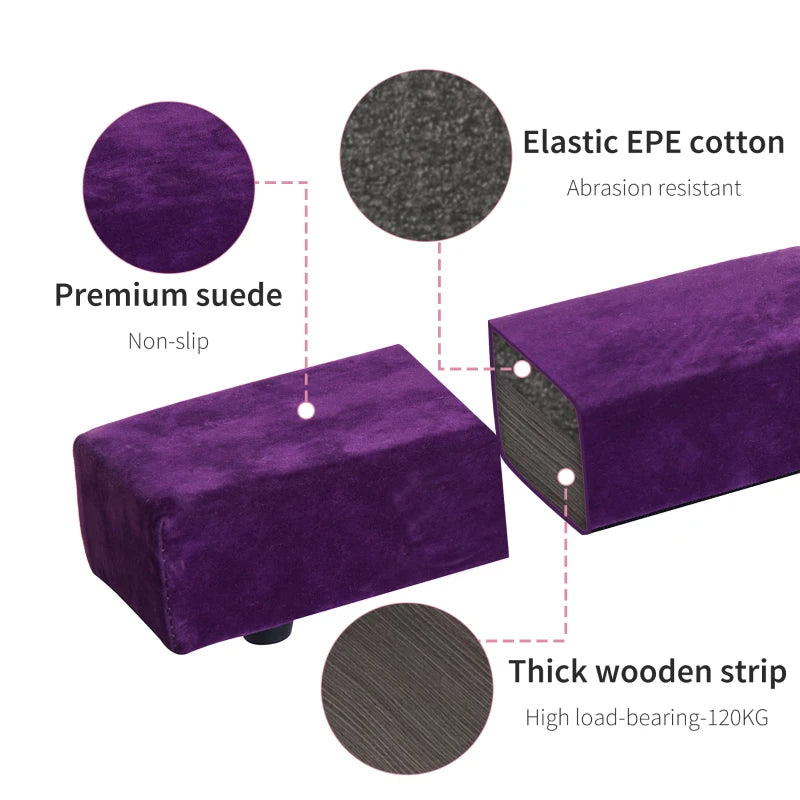 7FT Folding Gymnastics Balance Beam - Purple