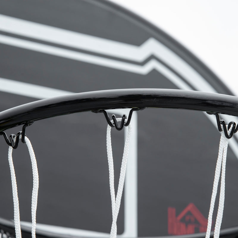 Adjustable Basketball Hoop Stand with Wheels - Black