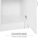 White Four-Drawer Storage Cabinet with Two Doors for Kitchen & Living Room